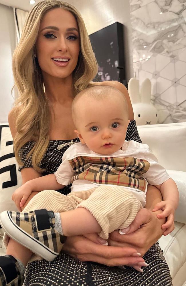 Paris Hilton's baby son Phoenix trolled on social media over the shape of his head | news.com.au — Australia's leading news site