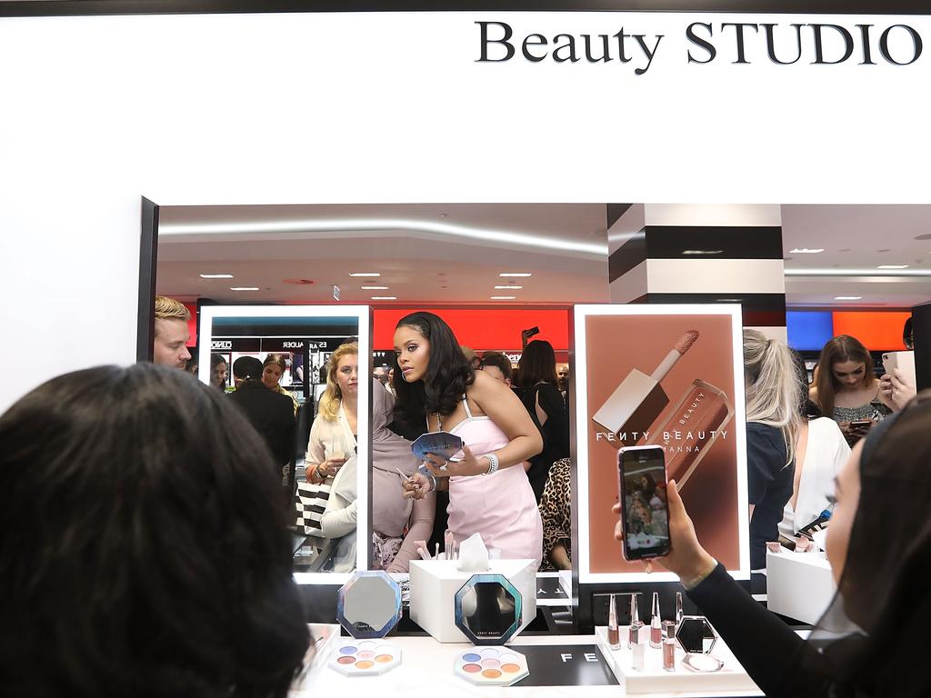 SYDNEY, AUSTRALIA - OCTOBER 03: Rihanna attends the Fenty Beauty by Rihanna Anniversary Event at Sephora Pitt Street store on October 3, 2018 in Sydney, Australia. (Photo by Caroline McCredie/Getty Images for Fenty Beauty by Rihanna)