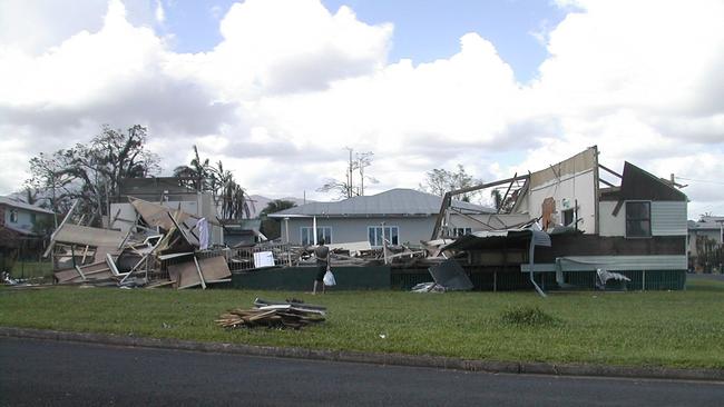 A house flattened by the category five cyclone.