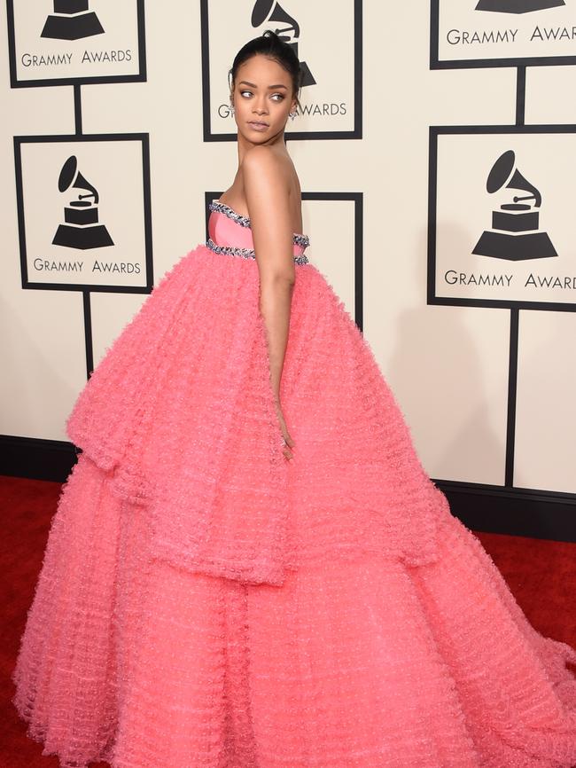 What’s RiRi hiding under that dress?