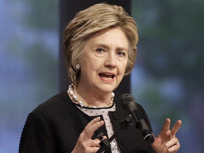 Hillary Clinton has started a war of words with Julian Assange. Picture: AP