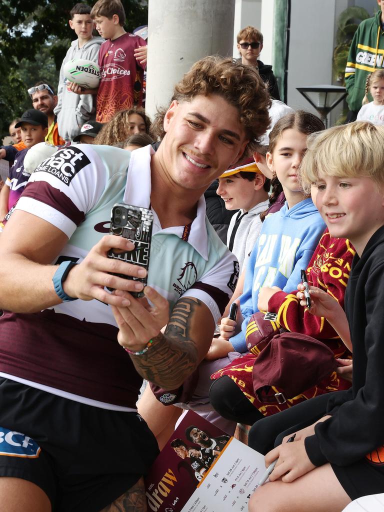 Reece Walsh is absolutely adored by fans in Brisbane. Picture: Liam Kidston