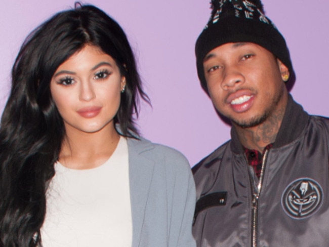 Happier times ... Kylie Jenner and recording artist Tyga in December 2014.
