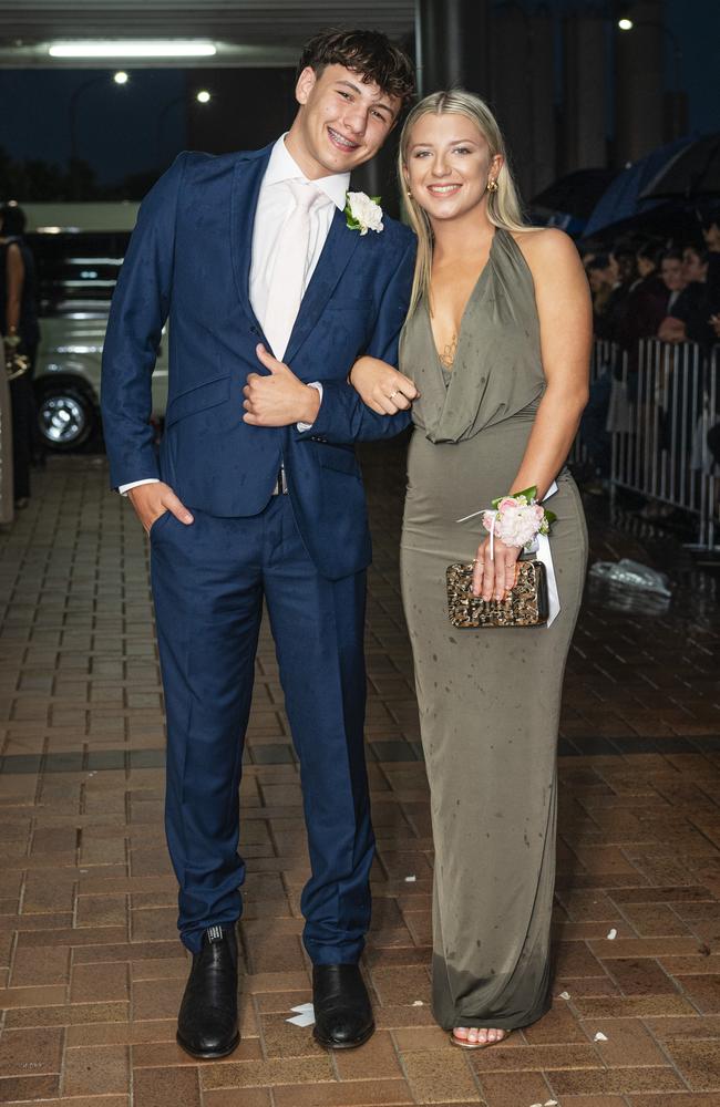 Gilbert Goddard and partner Chloe Pallisier at Toowoomba Grammar School formal at Rumours International, Wednesday, November 13, 2024. Picture: Kevin Farmer