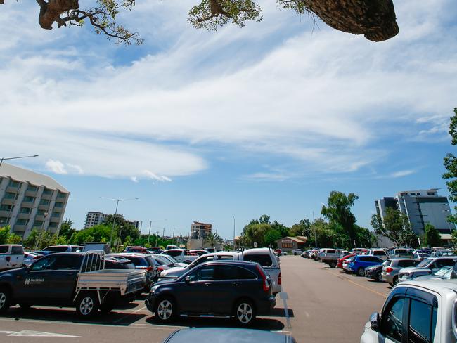 Cavenagh St Car park where the new CDU city campus will be built. the car park was yesterday sold for $14.6 million.Picture GLENN CAMPBELL