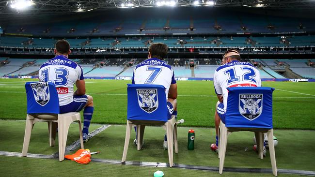 NRL players must keep their distance – until they’re on the field … Photo: Cameron Spencer/Getty Images