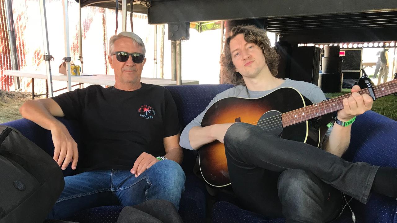 APRA winner Dean Lewis with his father, Grant Loaney. Picture: Supplied