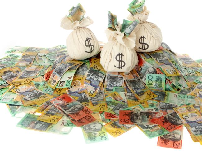 Australian money cash, debt, notes, coins generic. Picture: istock