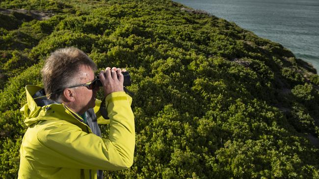 Dr Eric Woehler, Cape Deslacs, Clifton Beach, Tasmania. Image Matthew Newton.