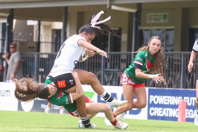 Harvey Norman under-17s action between Wynnum Manly and Souths Logan. Picture: Steve Archer.