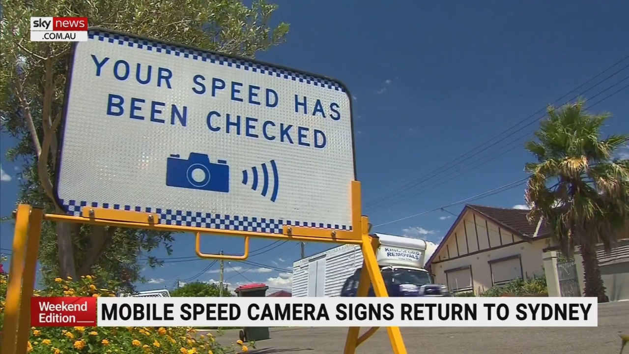 Mobile speed camera signs return to Sydney's roads