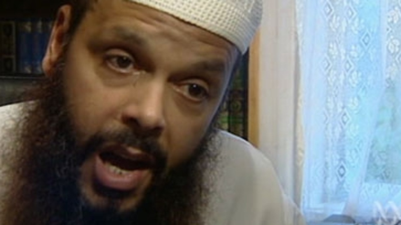 Islamic radical Abdul Nacer Benbrika (aka Abu Bakr) during an interview with ABC-TV at his Melbourne home.