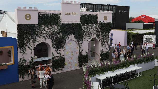 The Bumble marquee. Picture: Getty