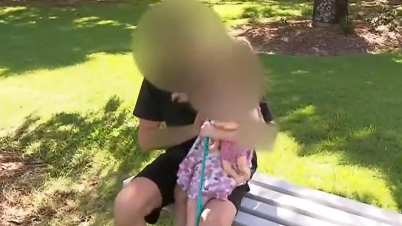 A two-year-old girl was allegedly caught up in a carjacking at a coffee shop and service station at Booval at the weekend. Picture: 7 News