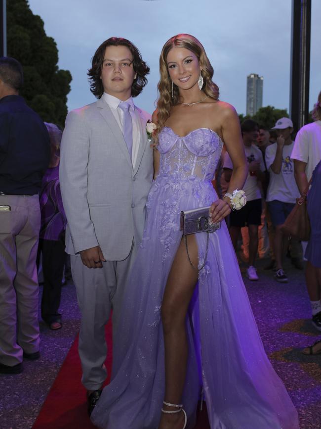 Harrison Subr and Sienna Cosgrove at the Coomera Anglican College Formal at HOTA. Picture: Marcelo Lang.