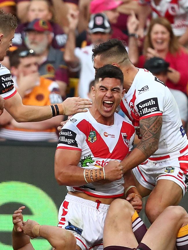 Tim Lafai will leave St George Illawarra to return to Canterbury for the remainder of the 2020 NRL season. Picture: Chris Hyde/Getty Images.