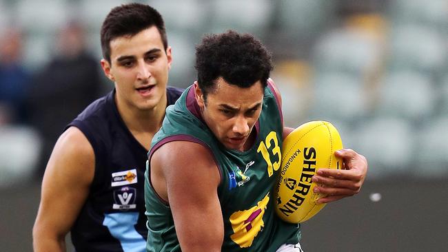 Elijah Reardon in takes of for the Tas under-25s v Vic Metro under-25s at UTAS Stadium. PICTURE CHRIS KIDD