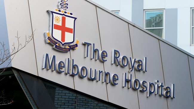 A man who underwent heart surgery at the Royal Melbourne Hospital tested positive for Covid-19. Picture: Andrew Henshaw