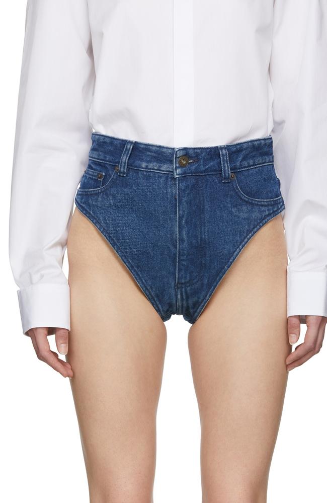 Y/Project’s denim panties are sold out in sizes M-XL on ssense.com. Picture: SSENSE 