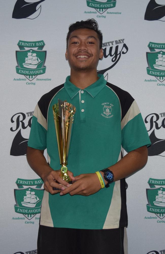 Nanai pictured receiving an award for his selection in the Australian Schoolboys under-15 side in 2018. Picture: Supplied