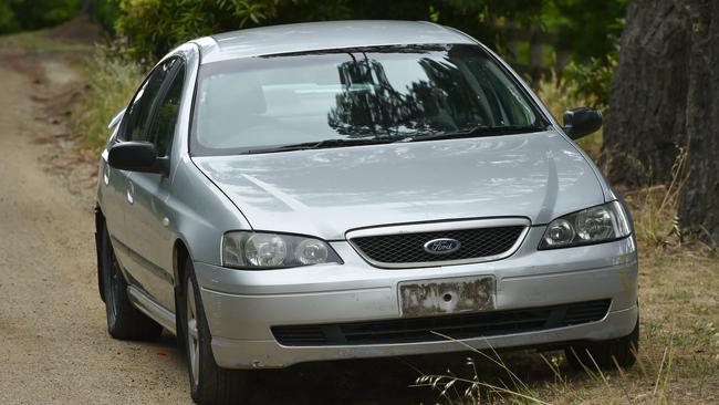 An allegedly stolen car was found at the scene. Picture: Jason Edwards