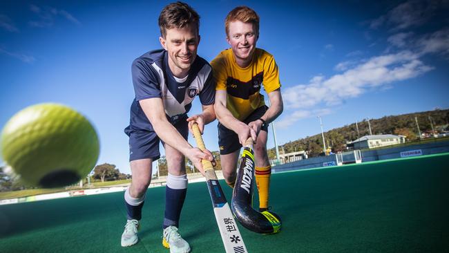 Derwent's Josh Mardell and Uni's Josh Brooks will play each other for a spot in the Premier League grand final this weekend. Picture: LUKE BOWDEN