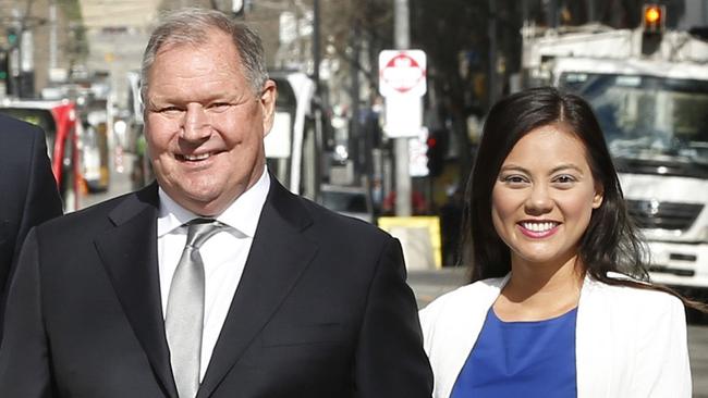 Melbourne Lord Mayor Robert Doyle and Tessa Sullivan in August last year. Picture: David Caird.