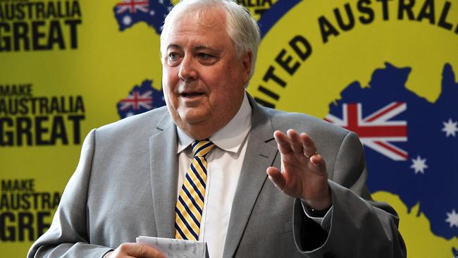 Clive Palmer during the election campaign.