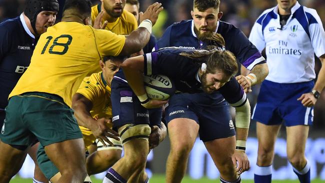 Ben Toolis is Brisbane-born but is making his mark with Scotland. Picture: AFP