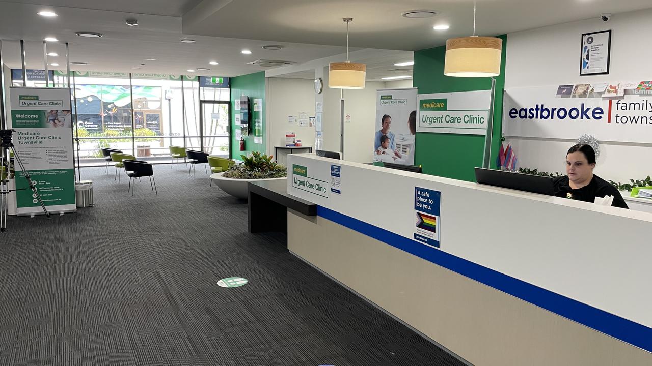 Reception and waiting area at the new Townsville Medicare Urgent Care Clinic. Picture: Leighton Smith.