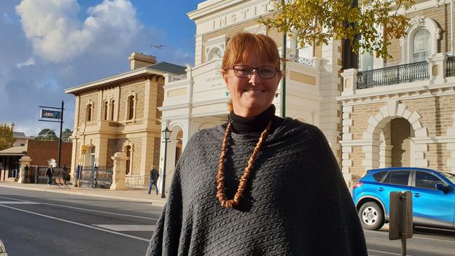 Gawler Mayor Karen Redman outside of the council’s civic centre in Murray St, Gawler. Picture: COLIN JAMES