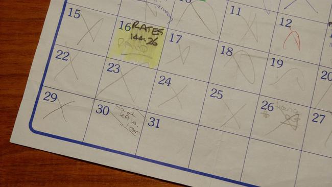 A calender belonging to Kathleen Folbigg featured a pencil note recording: "Sarah left us" written on August 30, 1993, that was used in evidence in her trail.