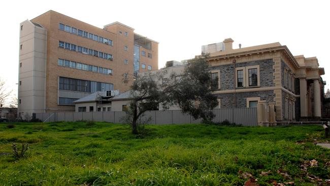 Vacant land adjacent the SA Supreme Court in King William St will be used as a staging area for the police horses.