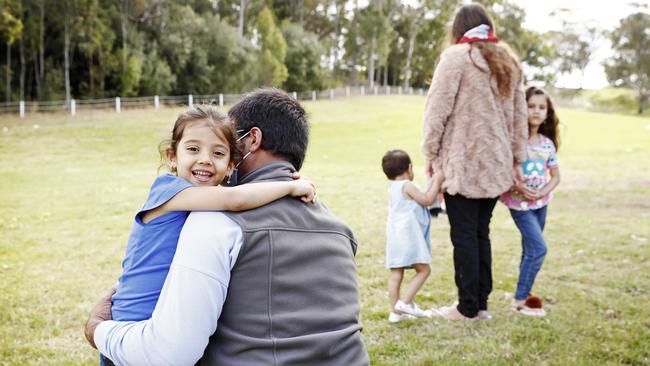 Sammaad his wife and their three daughters are now seeking permanent settlement in Australia. Picture: Sam Ruttyn