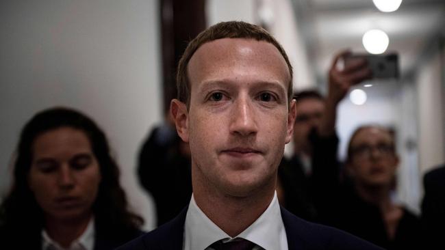 Facebook CEO Mark Zuckerberg. Picture: AFP