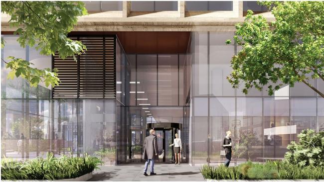 An artist’s impression of the entrance to 26-28 Wellington Rd, Box Hill.