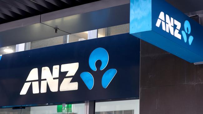 Stock in banking giant ANZ fell on Thursday. Picture: NewsWire / Kelly Barnes