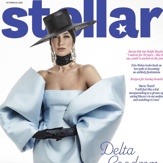 Delta Goodrem stars on the cover of this Sunday’s Stellar. Picture: Simon Upton for Stellar.