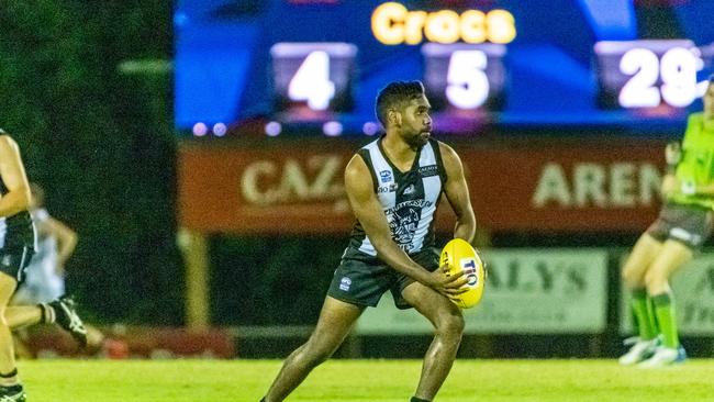 Southern Districts take on Palmerston Magpies in Round 11 of the NTFL Men's Premier League at Norbuilt Oval. Picture: Aaron Black/AFLNT Media