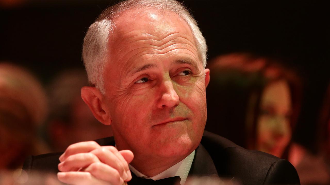 Prime Minister Malcolm Turnbull at the Dally M awards at The Star , Darling Harbour .Picture Gregg Porteous