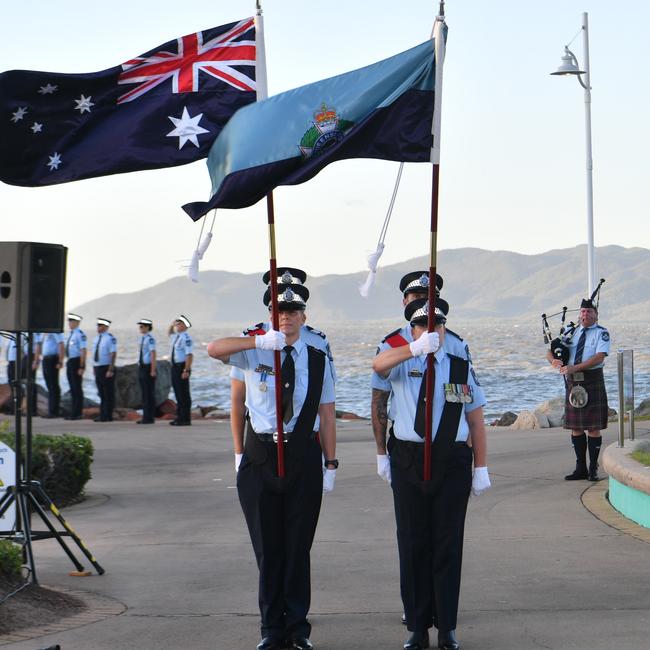 National Police Remembrance Candlelight Vigil 2023 at the Rockpool, Townsville. Picture: Evan Morgan