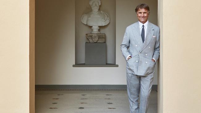 Fashion designer Brunello Cucinelli at his Umbrian castle.