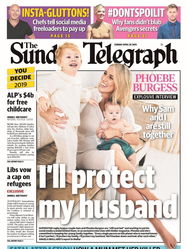 Sunday Telegraph front page for April 28