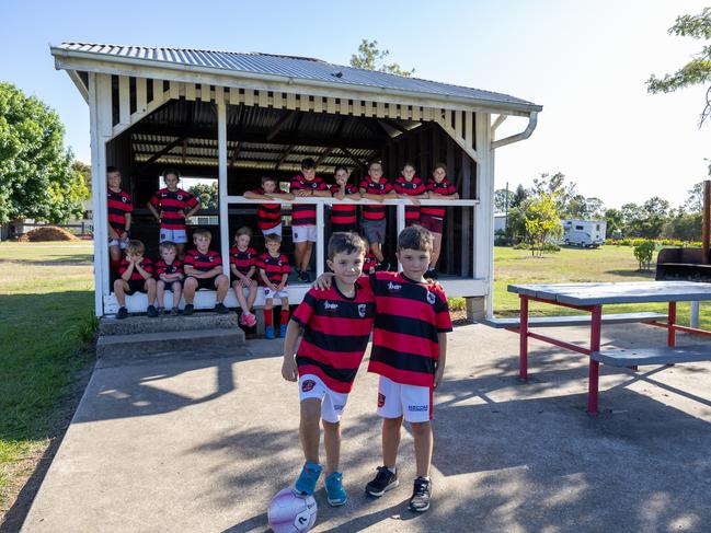 Teammates from Yuraygir United FC, which was formed after the Tucaba Bears lost their pitch. Picture: Danielle Smith