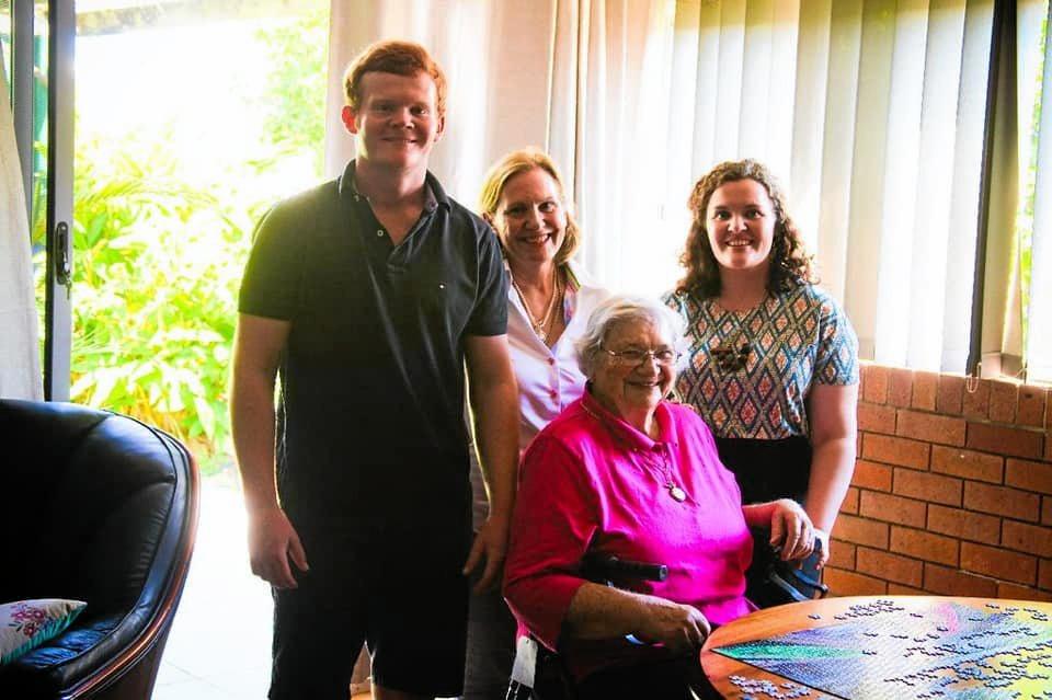 Our matriarch! Peg Riley celebrates her 90th birthday in July in Roma! Picture: Marianne Riley Wilkes