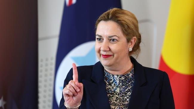 Queensland Premier Annastacia Palaszczuk insists ‘not one person has raised any issues’ with her about her leadership. Picture: NCA NewsWire / Tertius Pickard