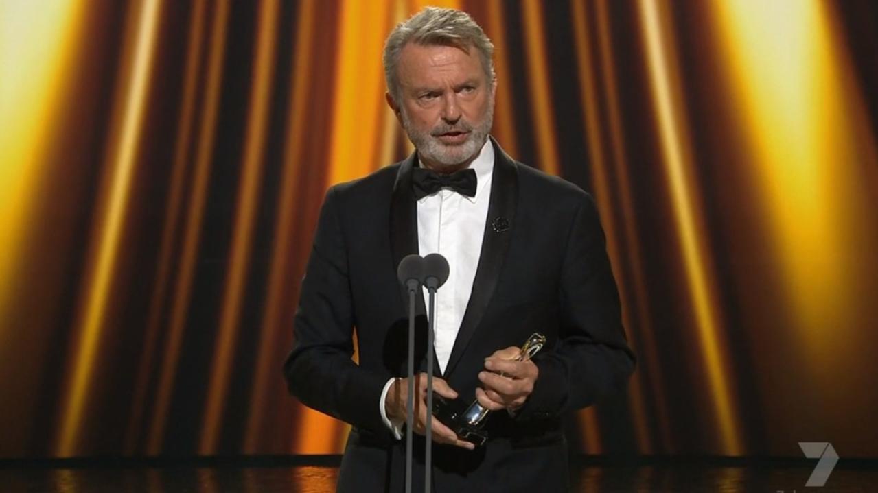 Sam Neill wins Most Popular Actor. Picture: Channel 7