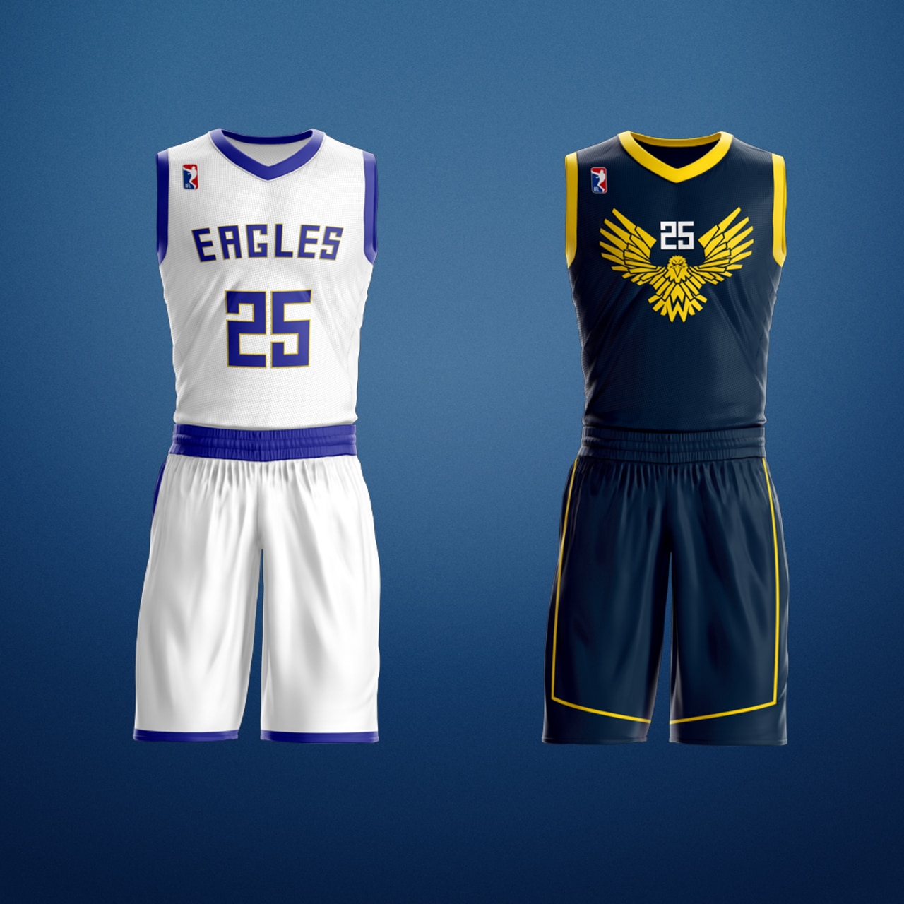 A fan has created incredible crossover kits for AFL and NBA clubs. Here’s the West Coast Eagles mixed with the Milwaukee Bucks. Credit: Joey Whiting (Instagram: WhitingDesign).