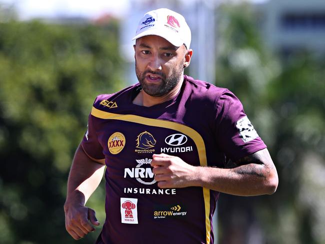 Benji Marshall at St Lucia athletics track. Pic Annette Dew