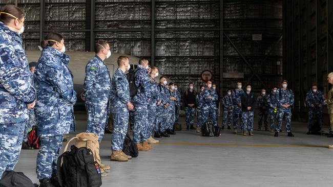 Australian Defence Force personnel from Adelaide have jetted in to Melbourne.